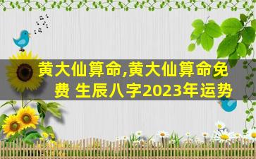 黄大仙算命,黄大仙算命免费 生辰八字2023年运势